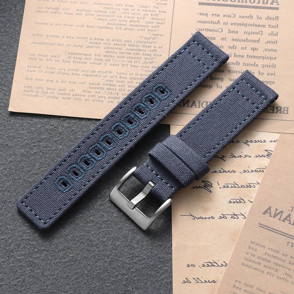Garmin 18/20/22mm Quick Release Stitched Canvas Nylon Band