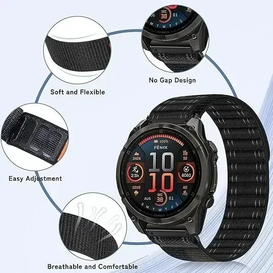 Garmin QuickFit 20/22/26mm Lightweight Nylon Loop Band