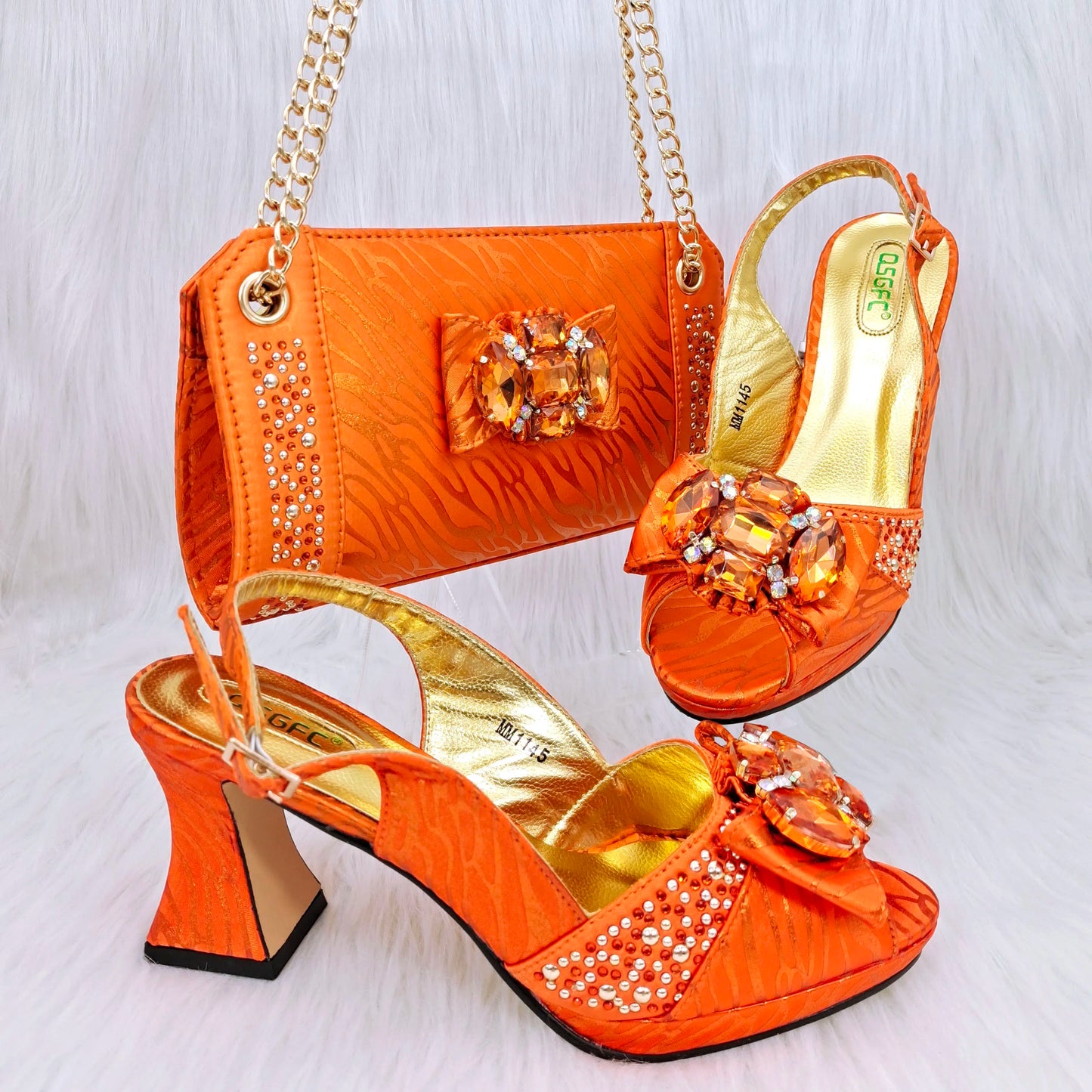 Juego a juego de zapatos y bolso nuevos HRF1-9