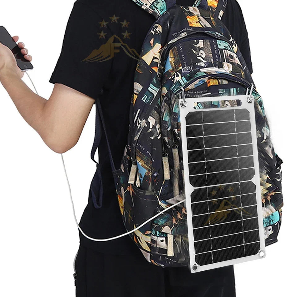 HOT SALE 20W Outdoor Solar Panel 5V 1.2A Portable Solar Photovoltaic For Charging Mobile Earphones Backpack With Buckle Hooks