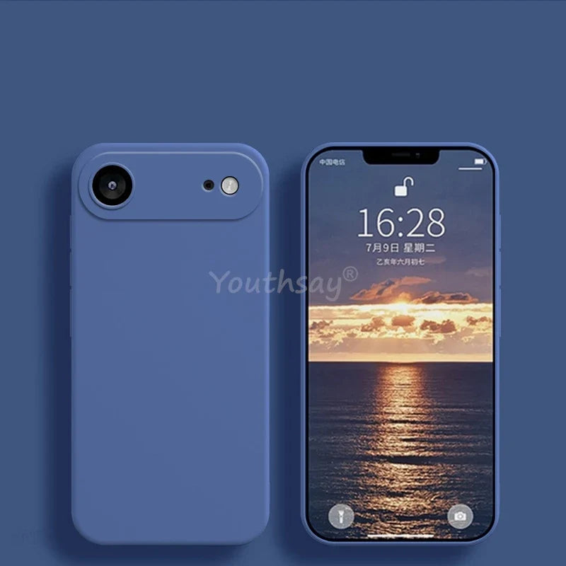 iPhone 17 Case Liquid Silicone Plain Case For iPhone Air Cover TPU Anti-drop Phone Protector For iPhone 17 Pro Max Case