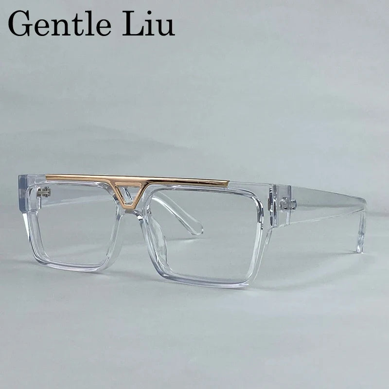Polarized Oversized Steampunk Square Sunglasses Men 2025 Luxury Brand Big Frame Sun Glasses For Male Classic Retro Eyewear UV400