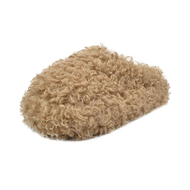 Winter 2026 Fashion Women's Shoes Comfortable Plush Velvet Warm Fluffy Slippers Home Non-slip Lightweight Soft Indoor Slippers