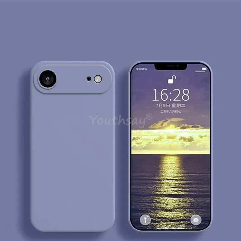iPhone 17 Case Liquid Silicone Plain Case For iPhone Air Cover TPU Anti-drop Phone Protector For iPhone 17 Pro Max Case