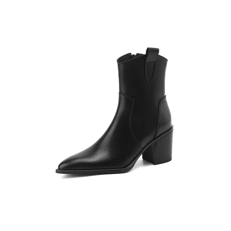 2026 Autumn Women Boots Women Shoes Pointed Toe Chunky Heel Boots Casual Winter Boots Short Modern Boots Chelsea High Heels
