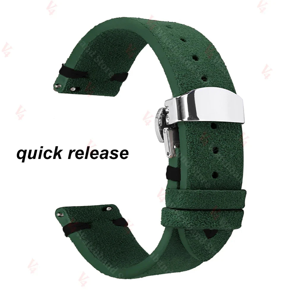 Suunto Race, Vertical & 9 Peak Stitched Suede Band with Butterfly Clasp