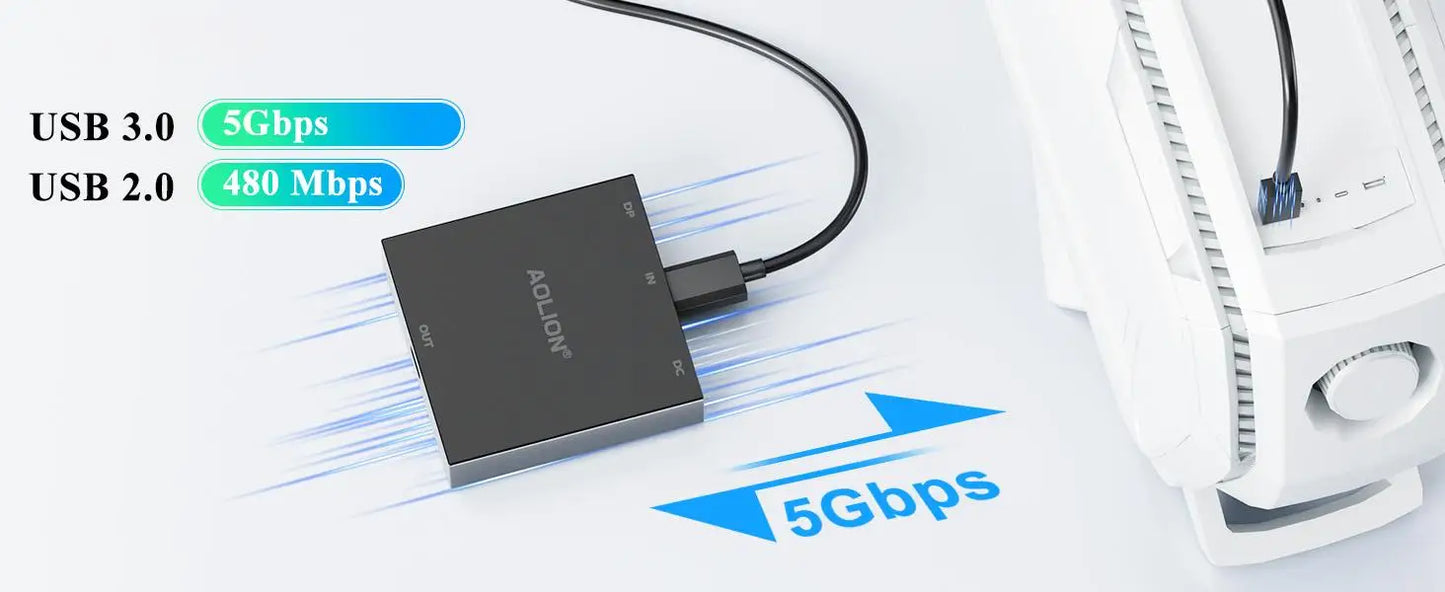 AOLION For PS5 VR2 PC Converter PS VR2 PC Adapter Kit PC Adapter