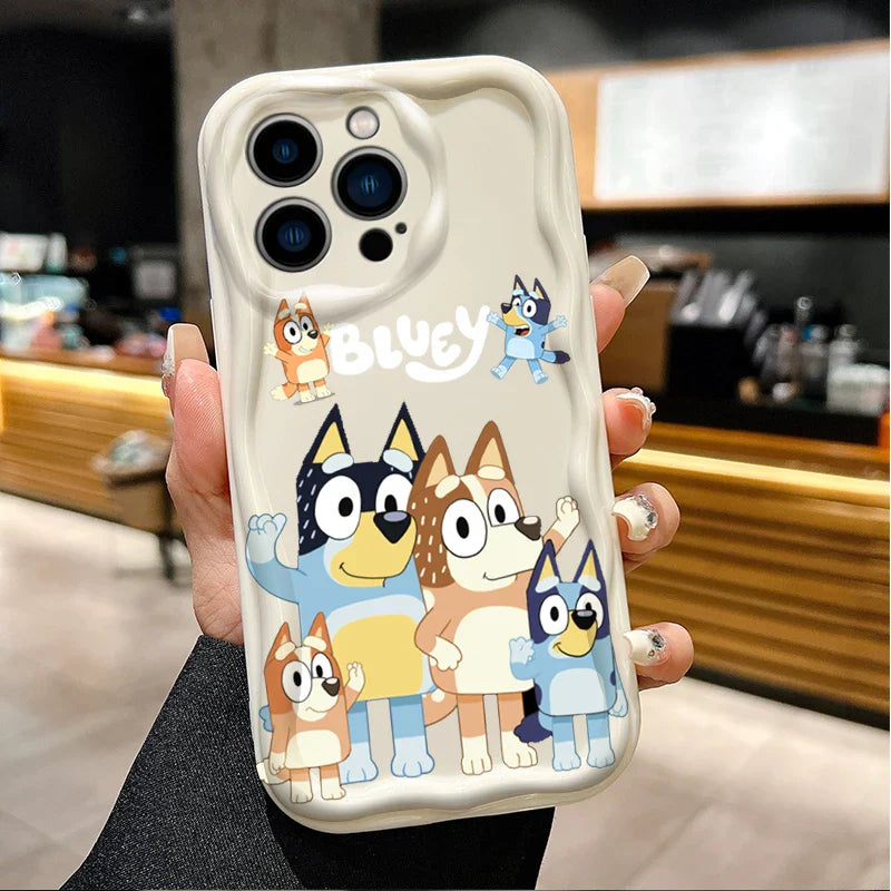 Funda de teléfono suave blanca con perro de dibujos animados para iPhone