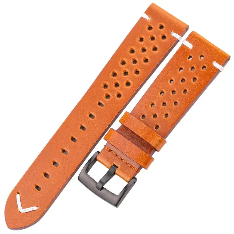 TicWatch Pro 5, Pro 3 & E3 Perforated Leather Band with V Stitch