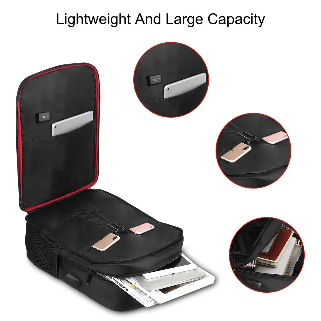 Haweel Solar Panel Backpacks Convenience Charging Laptop Bags for Travel 14W Solar Charger W/h Handle and Dual USB Charging Port