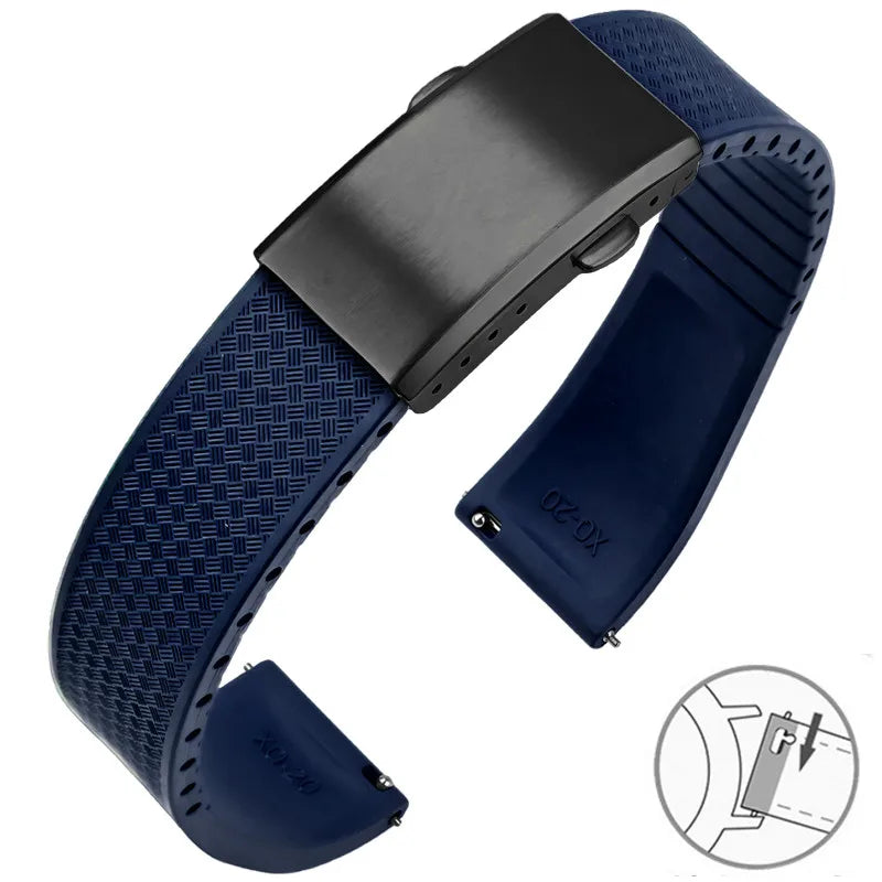 Polar Vantage, Grit X & Ignite FKM Rubber Band with Folding Clasp