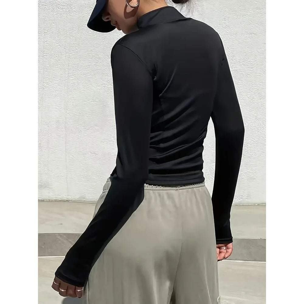 NEW Summer Women's Stand Collar Yoga Sun Protection Jacket, Anti-UV Slim Lightweight Sun Shirt for Outdoor Sports & Daily Wear