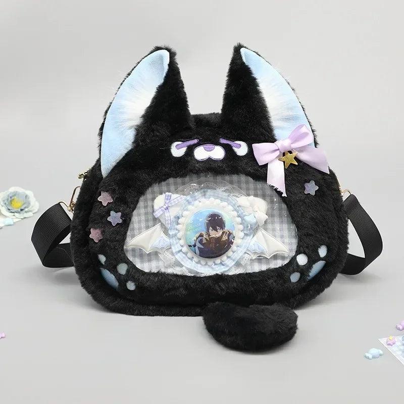 Bolso Ita de Peluche de Gato Harajuku
