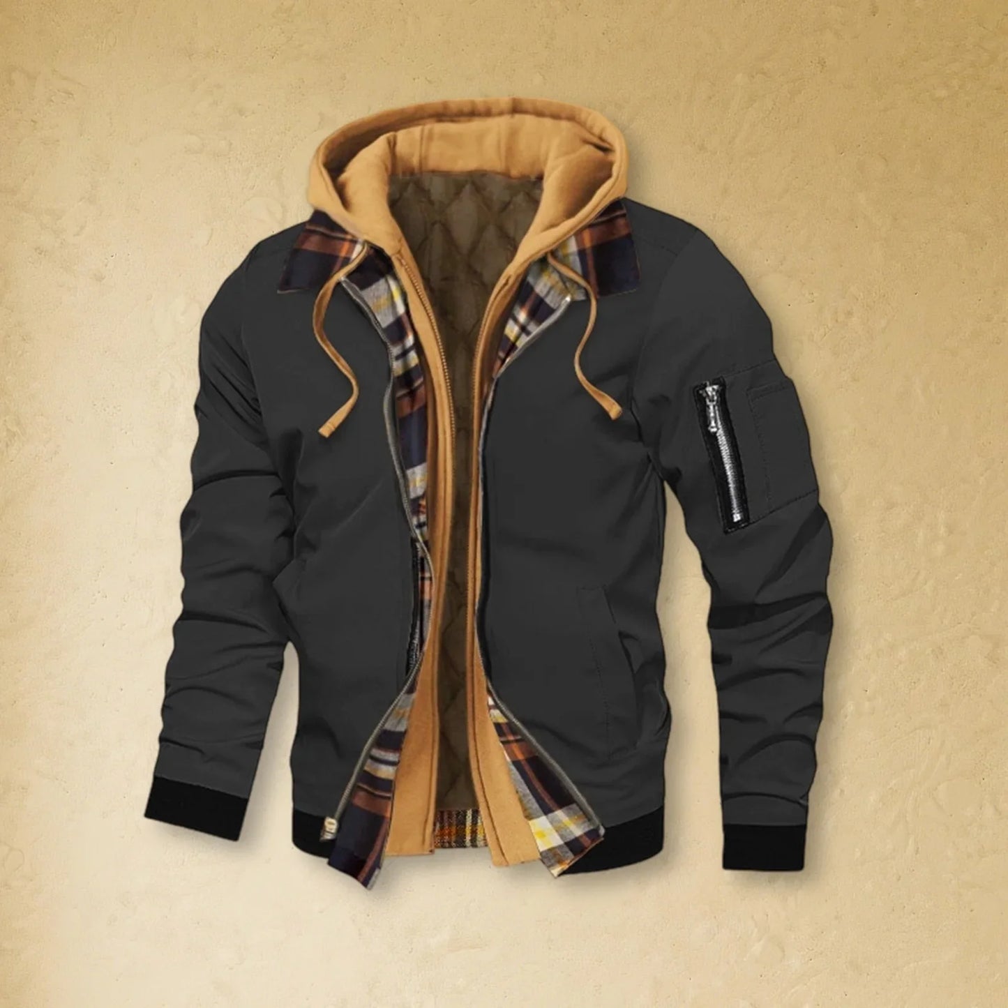 Chaqueta con capucha ChillGuard para hombre - Elegante dos en uno