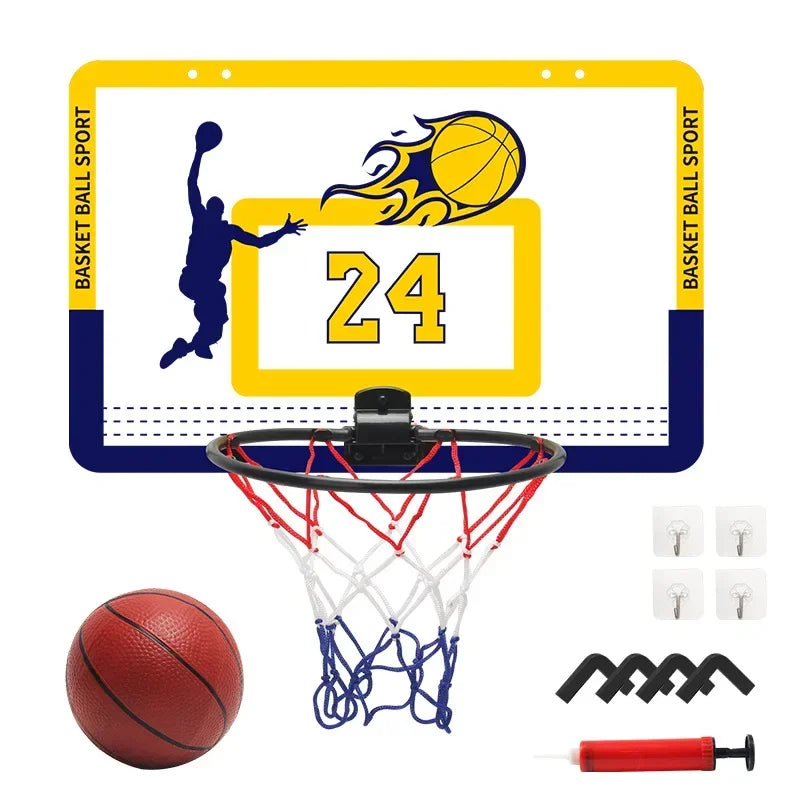 Kids Transparent Wall Hanging Basketball Hoop No Drilling Basketball Board Indoor Shooting Game Children Indoor Sports Play Toy