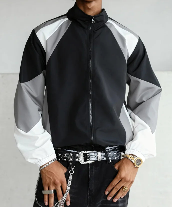 Men's Color-Blocked Jacket, lightweight, Casual, Travel, Windproof and Wear-Resistant, High-Quality Fabric, Boyfriend Gift