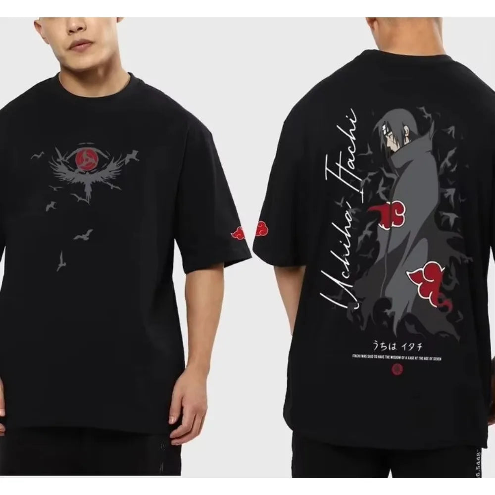 Camiseta de algodón de Naruto de MINISO: Camiseta de anime familiar transpirable