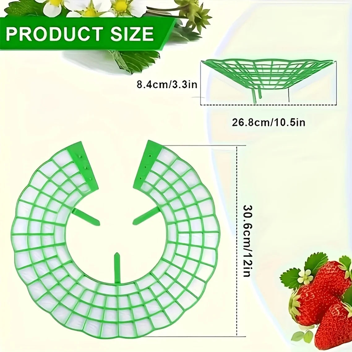 12pcs Green Strawberry Planting Rack, 3 Sturdy Legs Stand Planter Pot