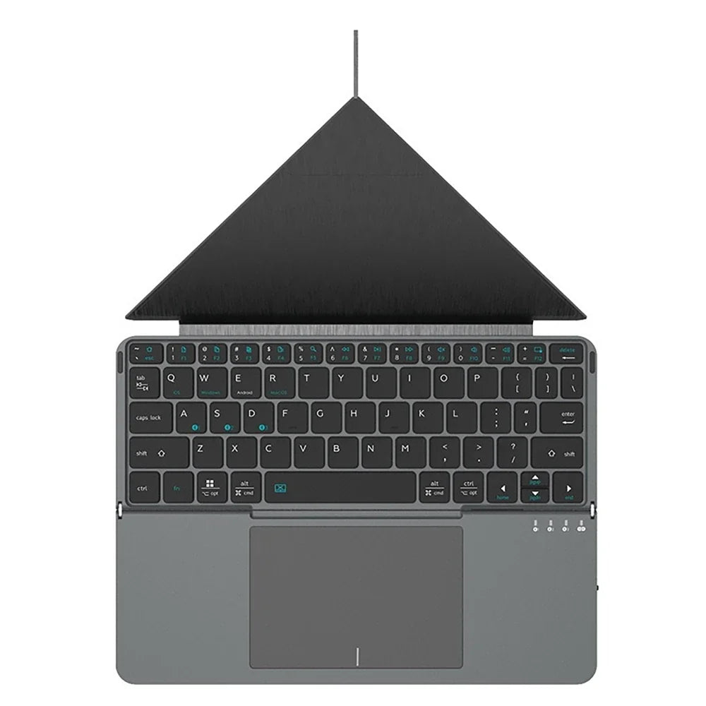 bluetooth Wireless Keyboard for Tablet/Phone/PC, Foldable Keyboard w/ Detachable Magnetic Leather Stand Ultra-Long Battery Life