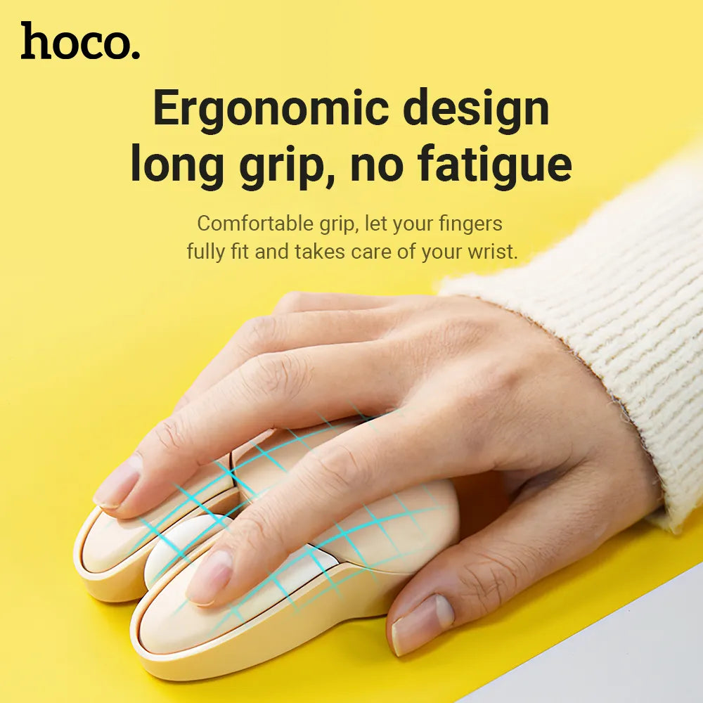 Ratón de computadora inalámbrico con diseño de conejo