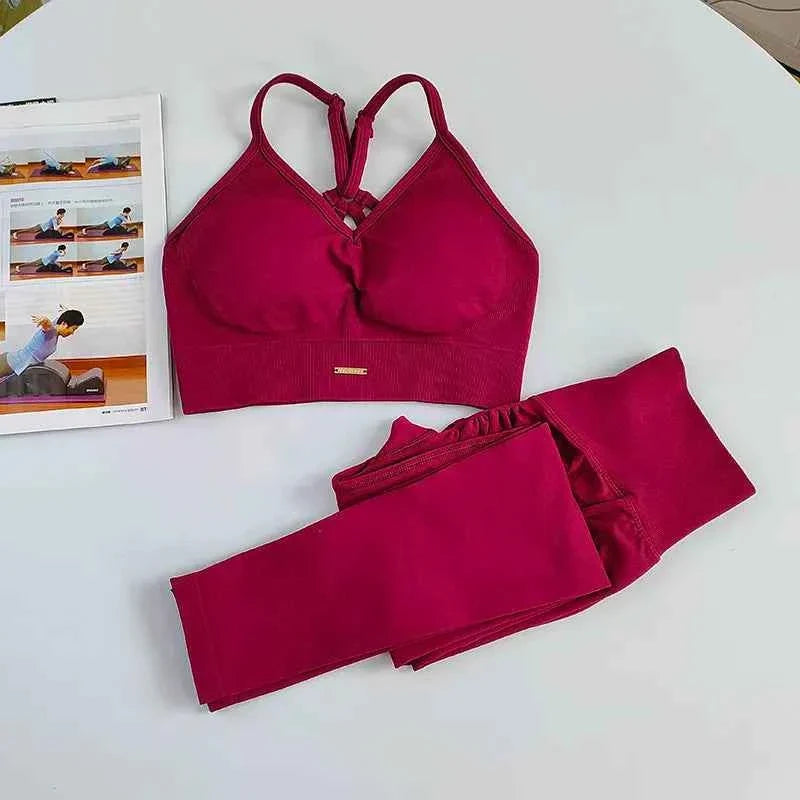 Women's Seamless High Waist Yoga Gym Set