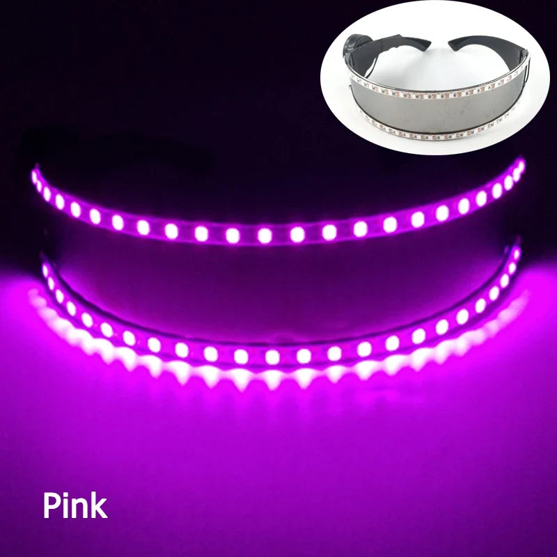 Glowing Glasses for Night Club Performers LED Glasses Party Dancing Rave Christmas 6V Led Futuristic Soldier Glasses Neon Lights