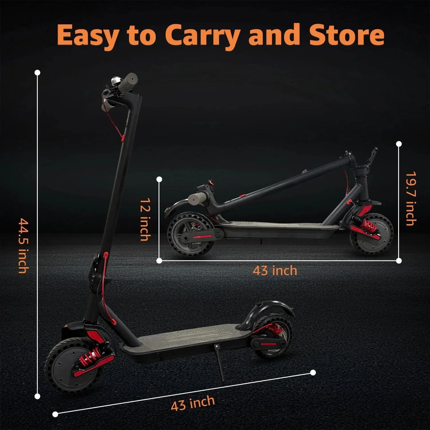 Foldable Smart Electric Scooter for Commuting 36V 500W Motor Escooter 25 Miles Long Range Smart Adult Electric Scooter for APP