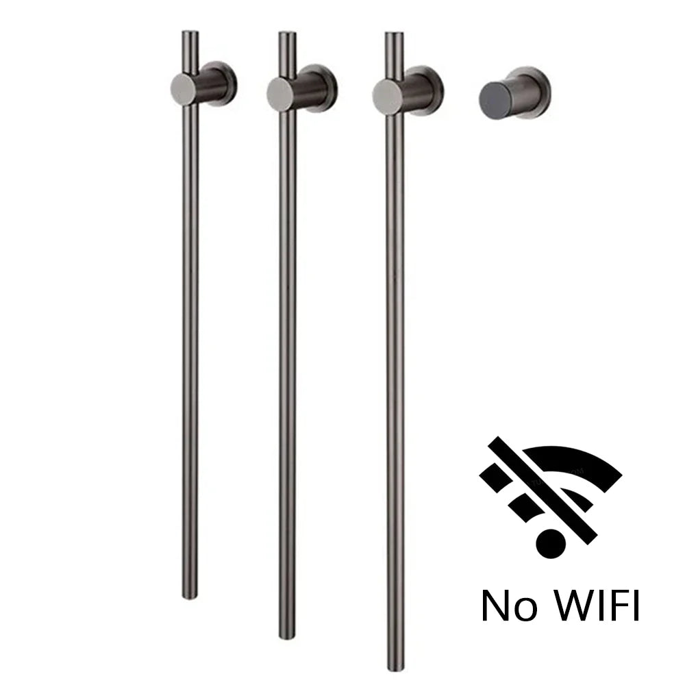 Modern Electric Heated Towel Rack Wall Mounted Bathroom Towel Warmer Heated Towel Rail Heater 3Bars Stainless Steel 220V/110V