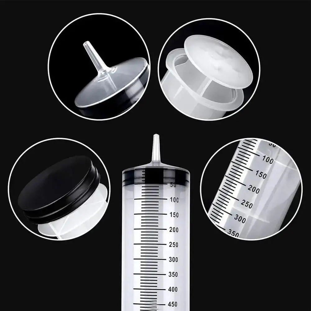 550ML Needle Barrel Oil Pump Syringe Large Syringes Reusable Pump Measuring With Scale Syringe With Tube