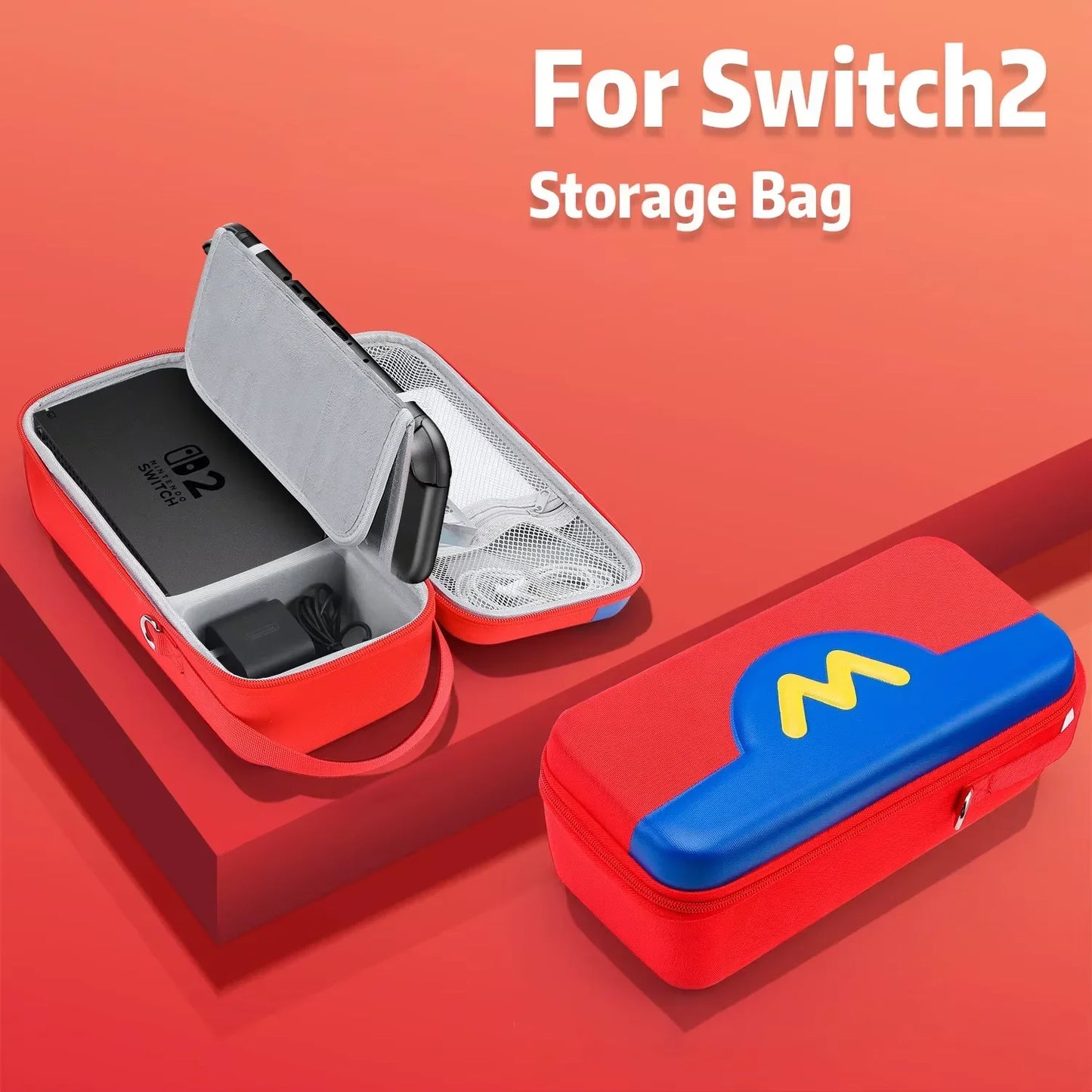 For Switch 2 Game Theme EVA Carrying Case Hard Shell Switch 2 Storage Bag Portable NS Switch 2 Accessories Large Capacity Bag