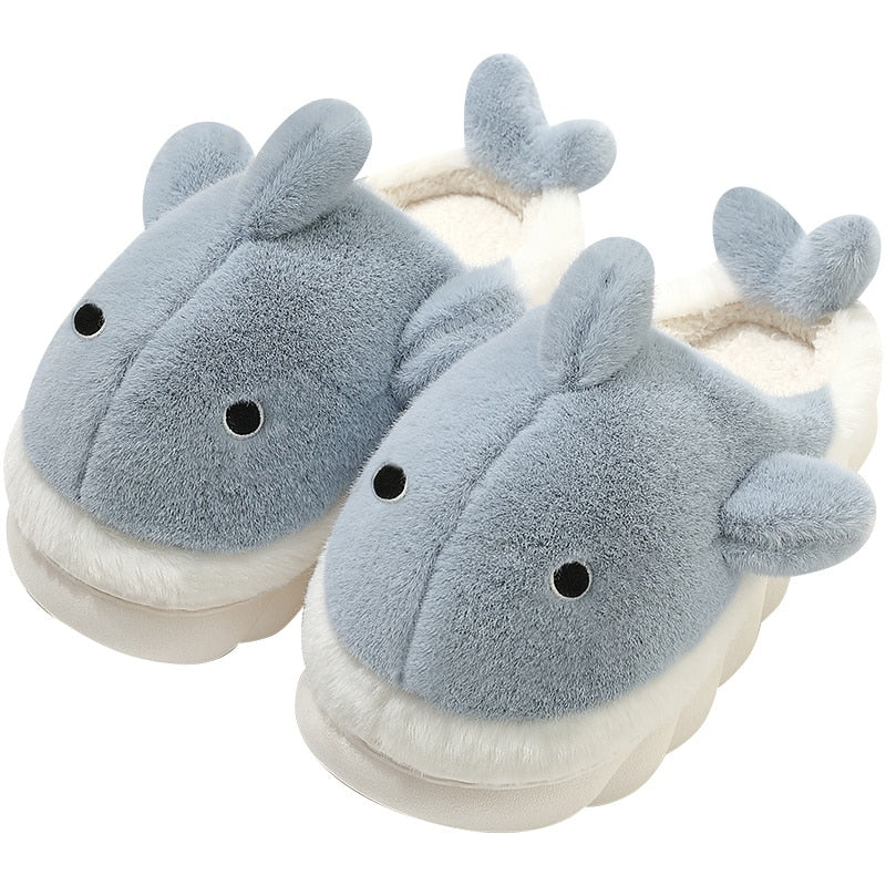 Pantuflas de tiburón suaves