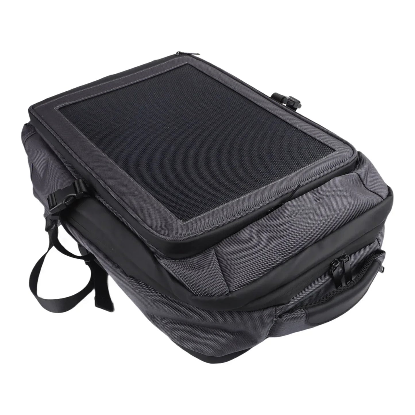 Stylish Solar Powered Bag Charging Backpack Lightweight Outdoor Backpack Dark Gray Solar Charging Backpack 35L Capacity