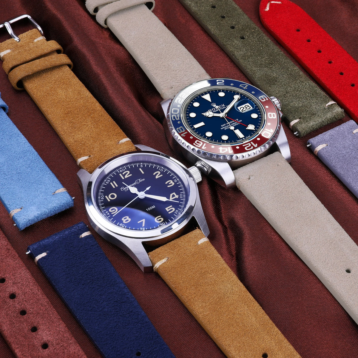Polar Vantage, Grit X & Ignite Suede Leather Band, Contrast Stitching