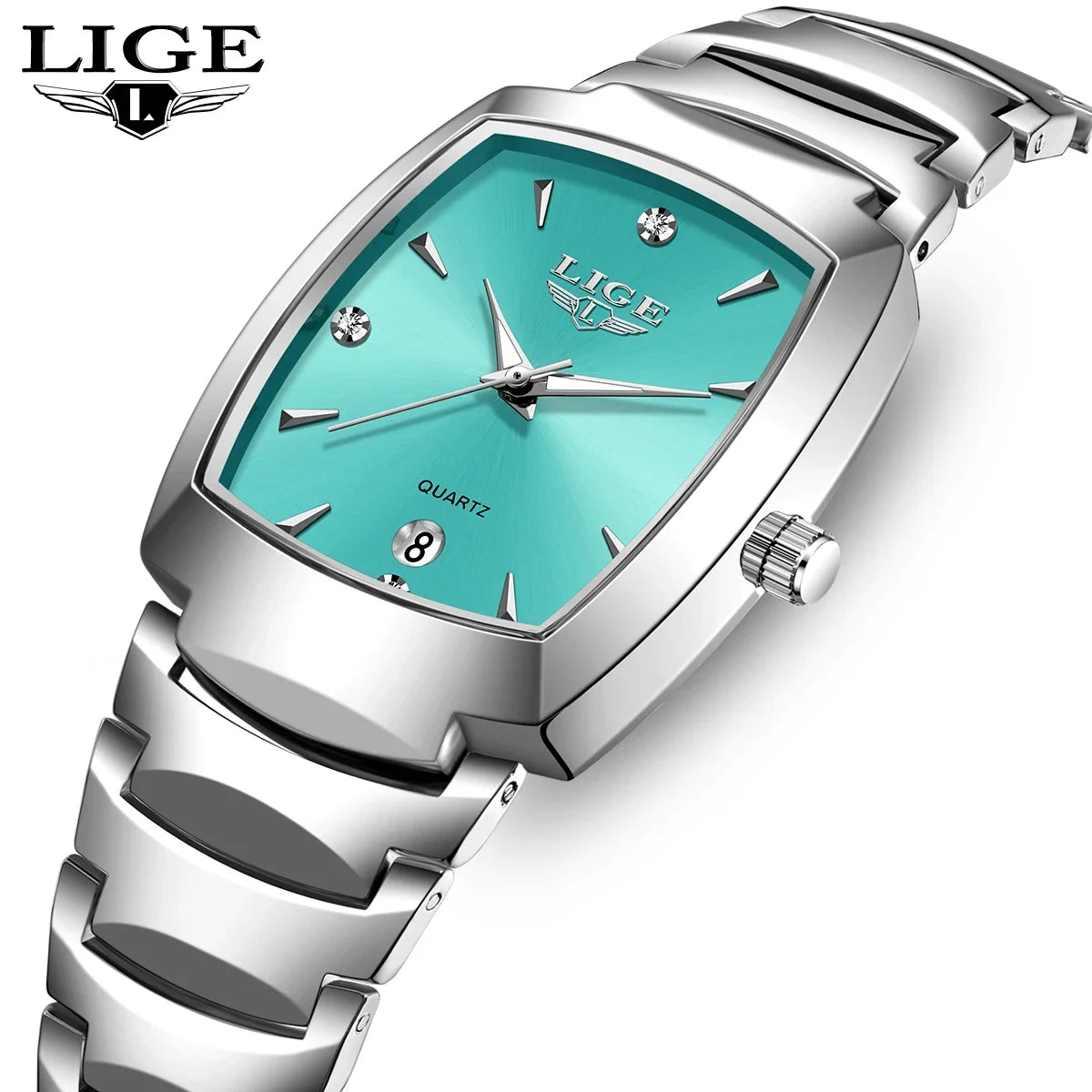 Women's Sculpted Bracelet Tonneau Quartz Watch