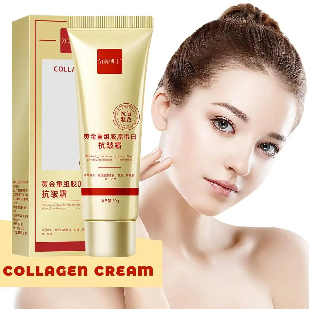 Gold Collagen Anti Wrinkle Cream Facial Tightening Moisturizing Fade Facial Fine Lines Facial Skin Care Products