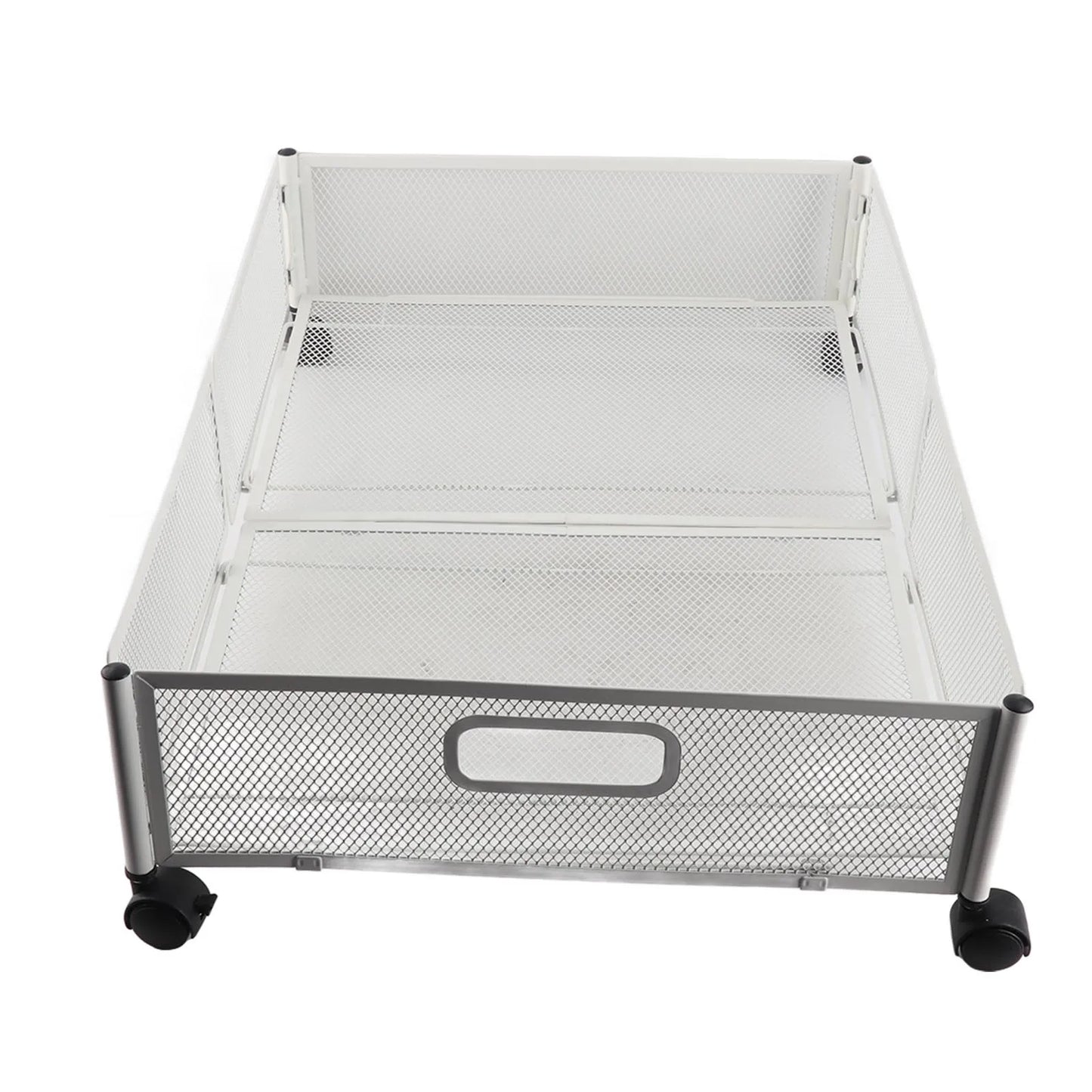Foldable Under Bed Storage Container with Wheels Multifunctional Home Dorm Toys Clothes Books Shoes Storage Bins Visible