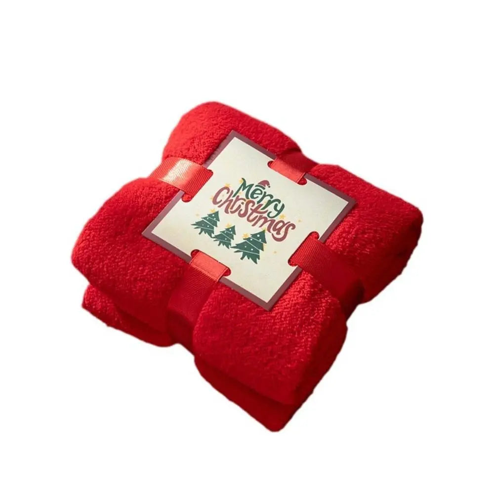 Coral Velvet Christmas Towel Xmas Holiday Decorative Reusable Face Towel Absorb Water Wash Cloth Christmas Gift Party Gift