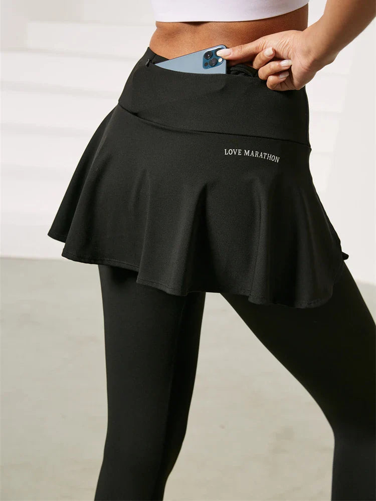 Mallas de falda de cintura alta para mujer