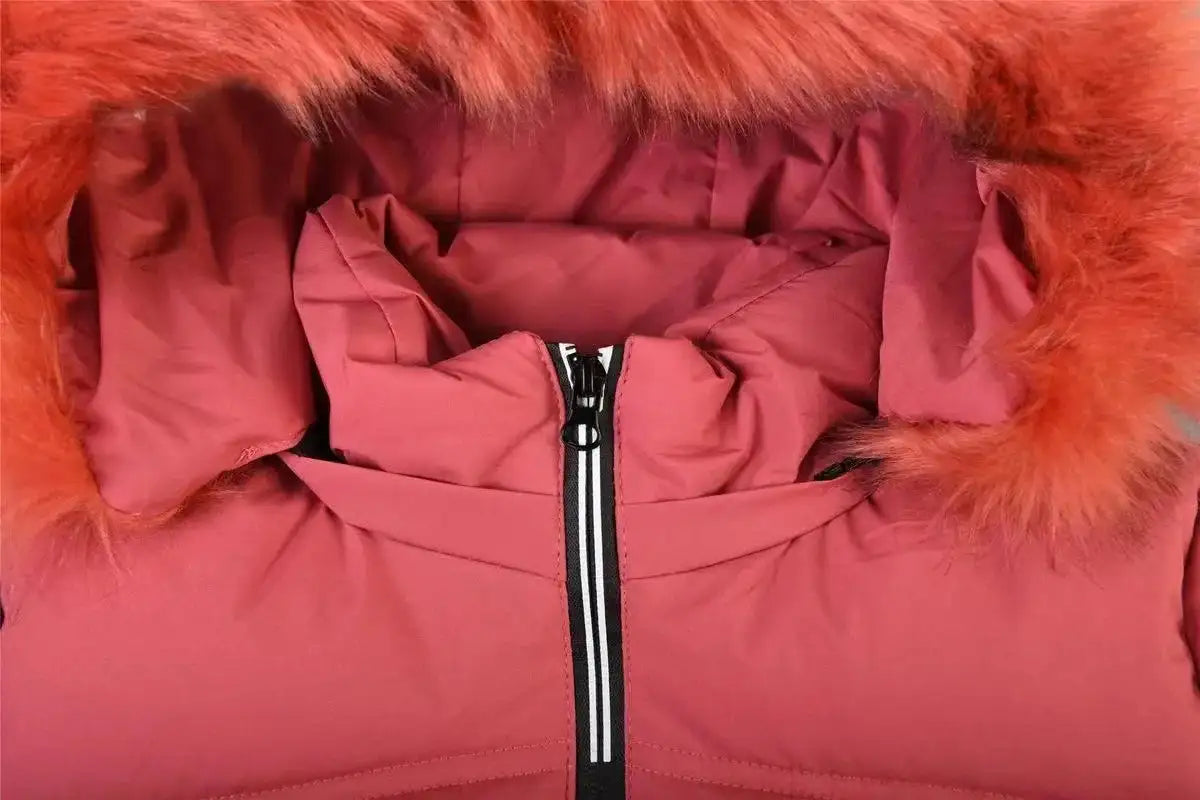 4 Color Big Size Winter Keep Warm Long Style Girls Jacket Teenage Thick Heavy Cold-proof Hooded Windbreaker Coat For Kids