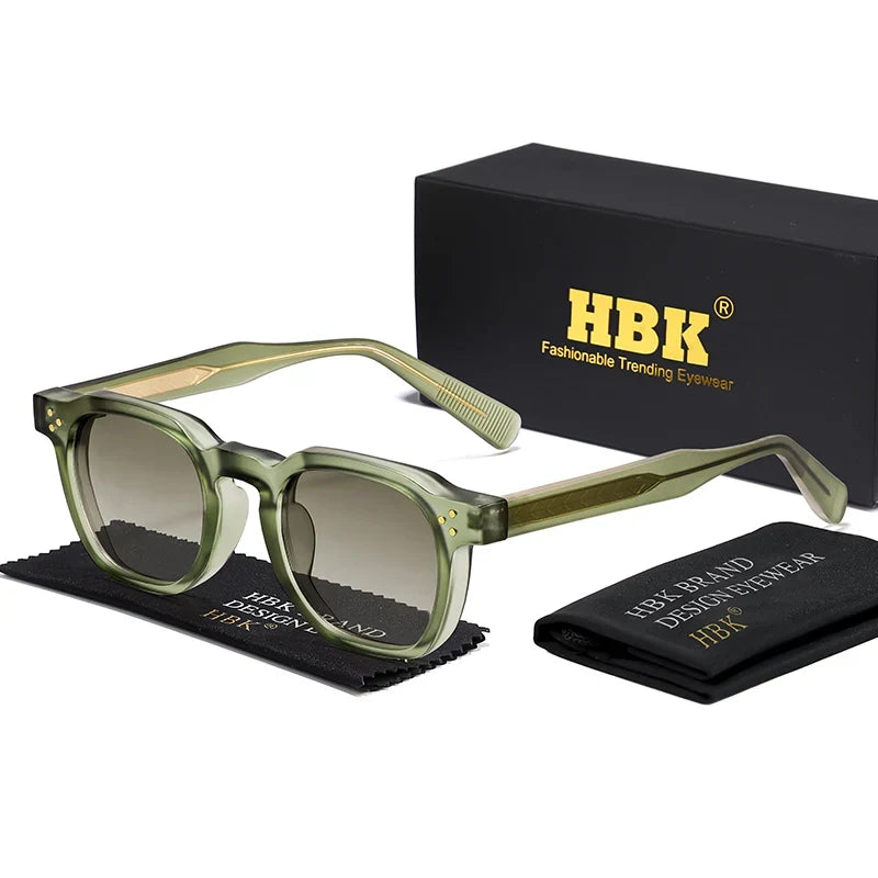 HBK New Square Retro Sunglasses Men Fashion Punk Sun Glasses Women Travel Driving Beach Eyewear Lunette De Soleil Femme UV400