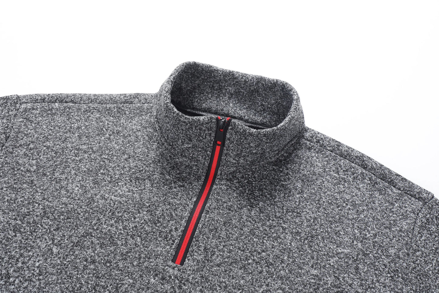 Autumn Men's Half-Zip Sweatshirts, Long-Sleeved Solid Color Pullovers, Turtlenecks, Streetwear, Winter Warm Jackets, Sports Coat