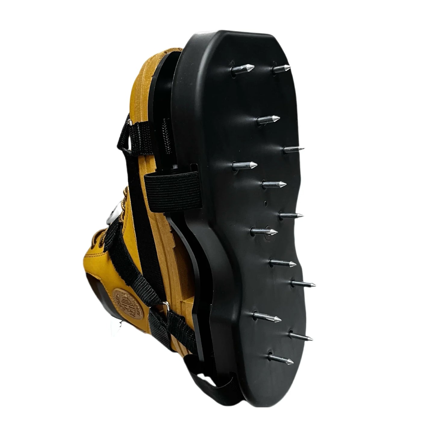 Lawn Aerator Shoes for Grass Layer with Spiked Bottom Spring Base Adjustable Strap with Hook Loop Strap for Yard Lawn Garden Use