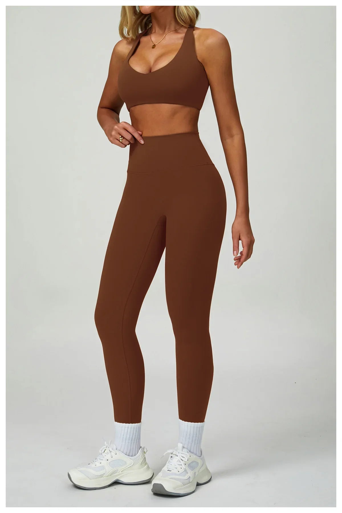 2/3-Piece Activewear Set – Sports Bra & High Waist Leggings
