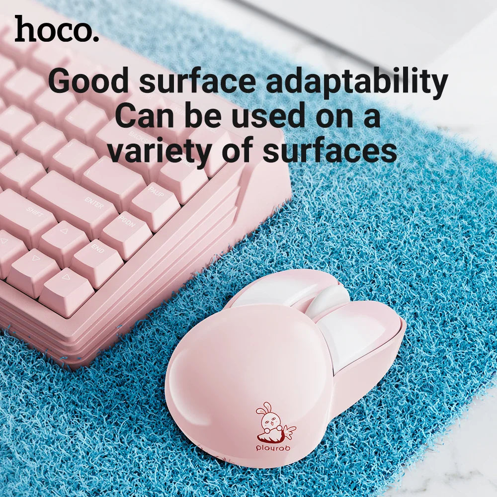 Ratón de computadora inalámbrico con diseño de conejo