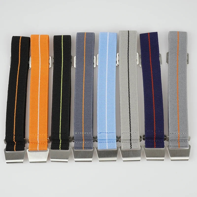 Garmin 18/20/22mm Quick Release Elastic Parachute Nylon Band with Hook Clasp