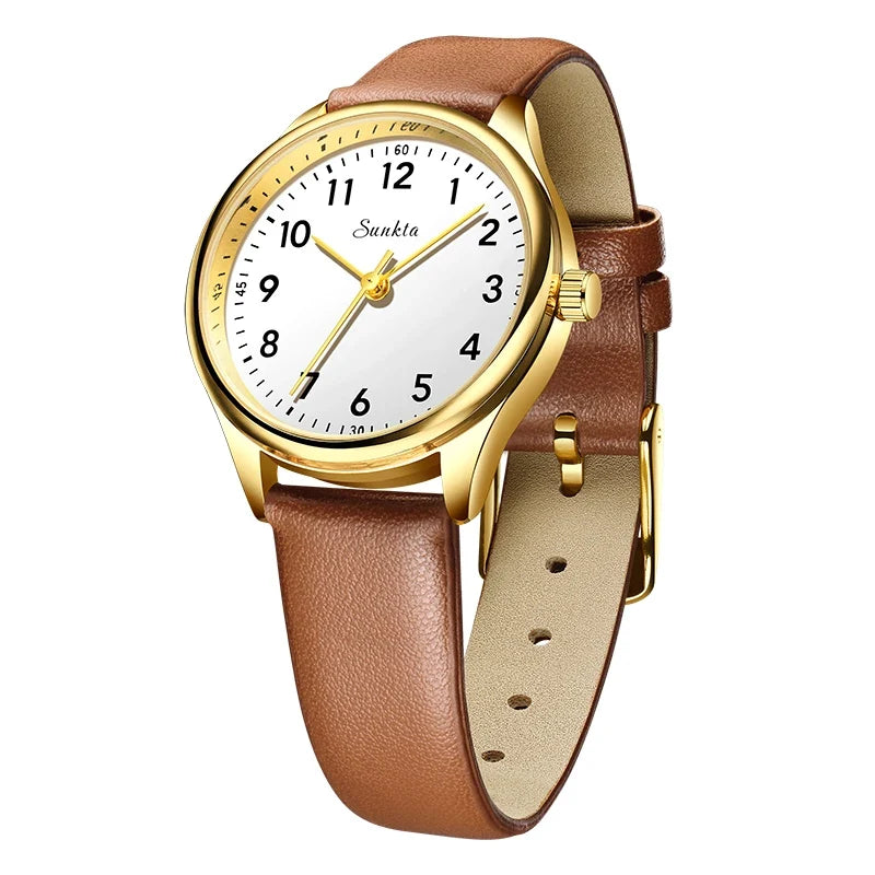 Women's 30mm Arabic Numeral Quartz Watch, Strap or Bracelet