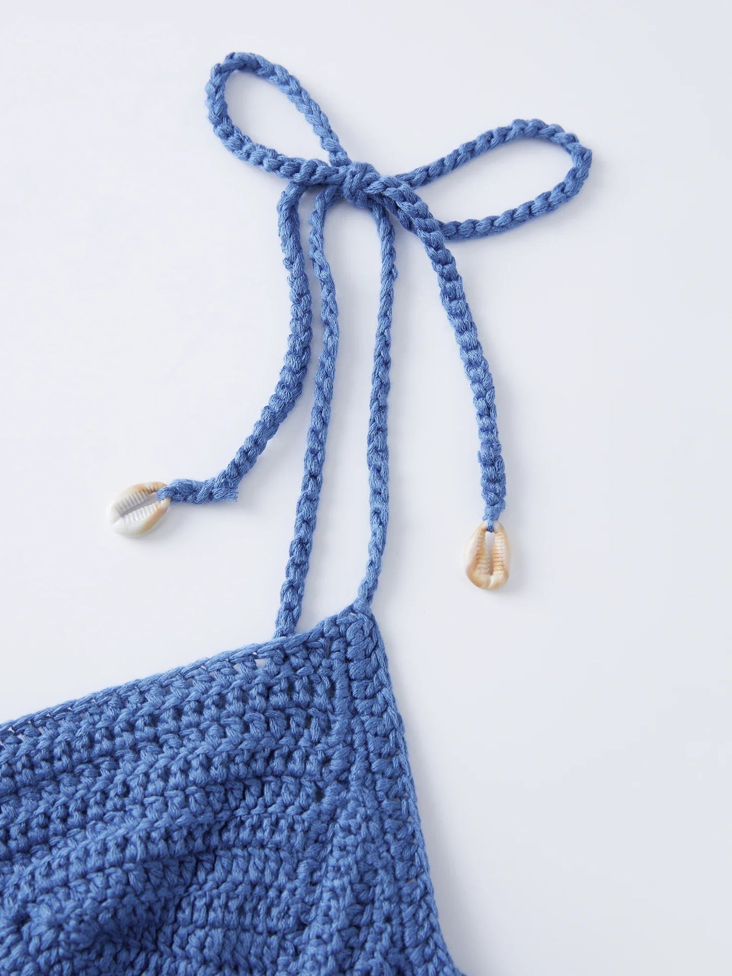 Women Sleeveless Tie Shoulder Strap Asymmetric Hem Camisole Solid Color Crochet Cami Tops Summer Crop Tops