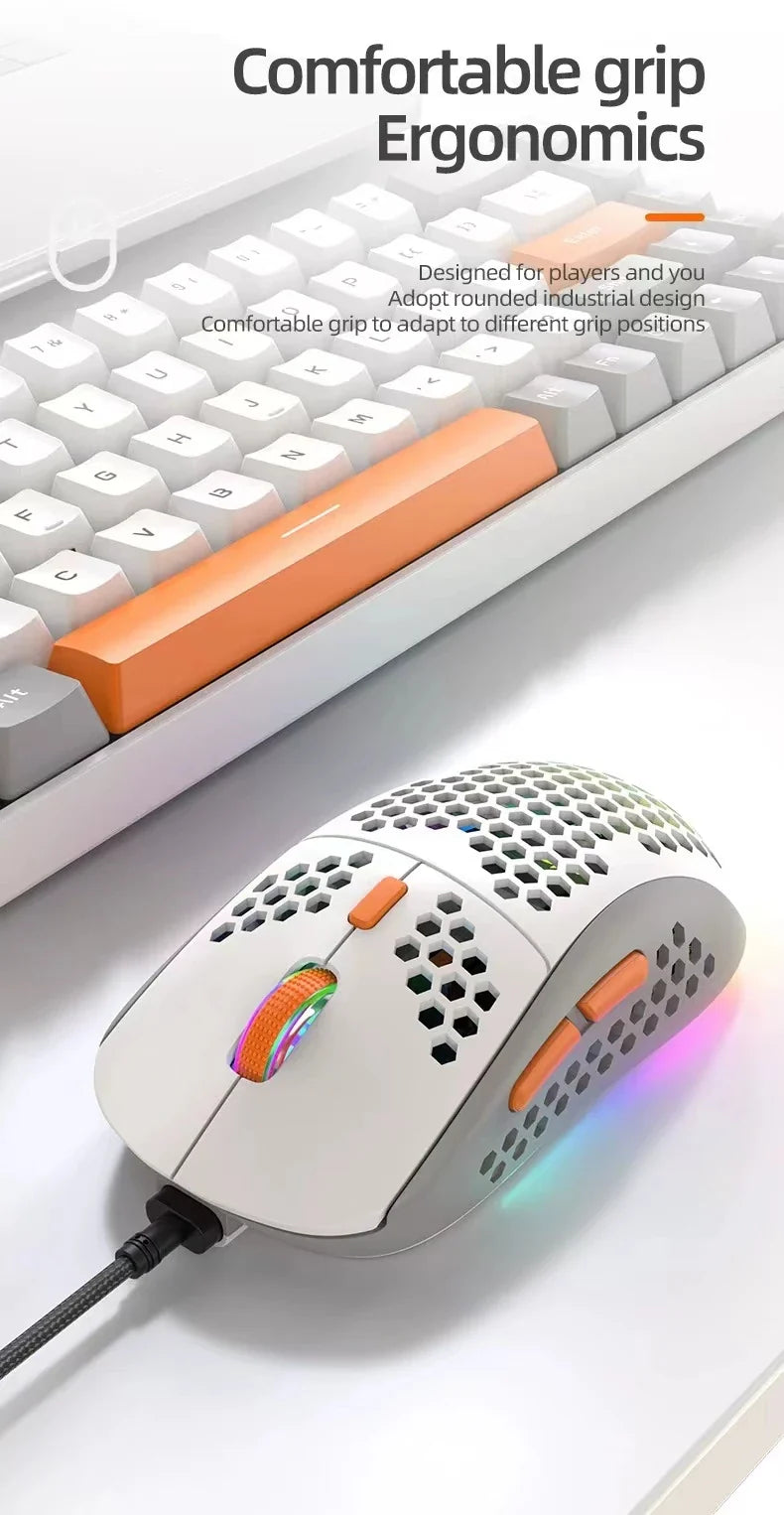 Ultralight Gaming Mouse or 24 Inch Curved Monitor, FHD(1920×1080p) 75HZ Computer Monitors, 178° Wide Viewing Angle PC Monitor