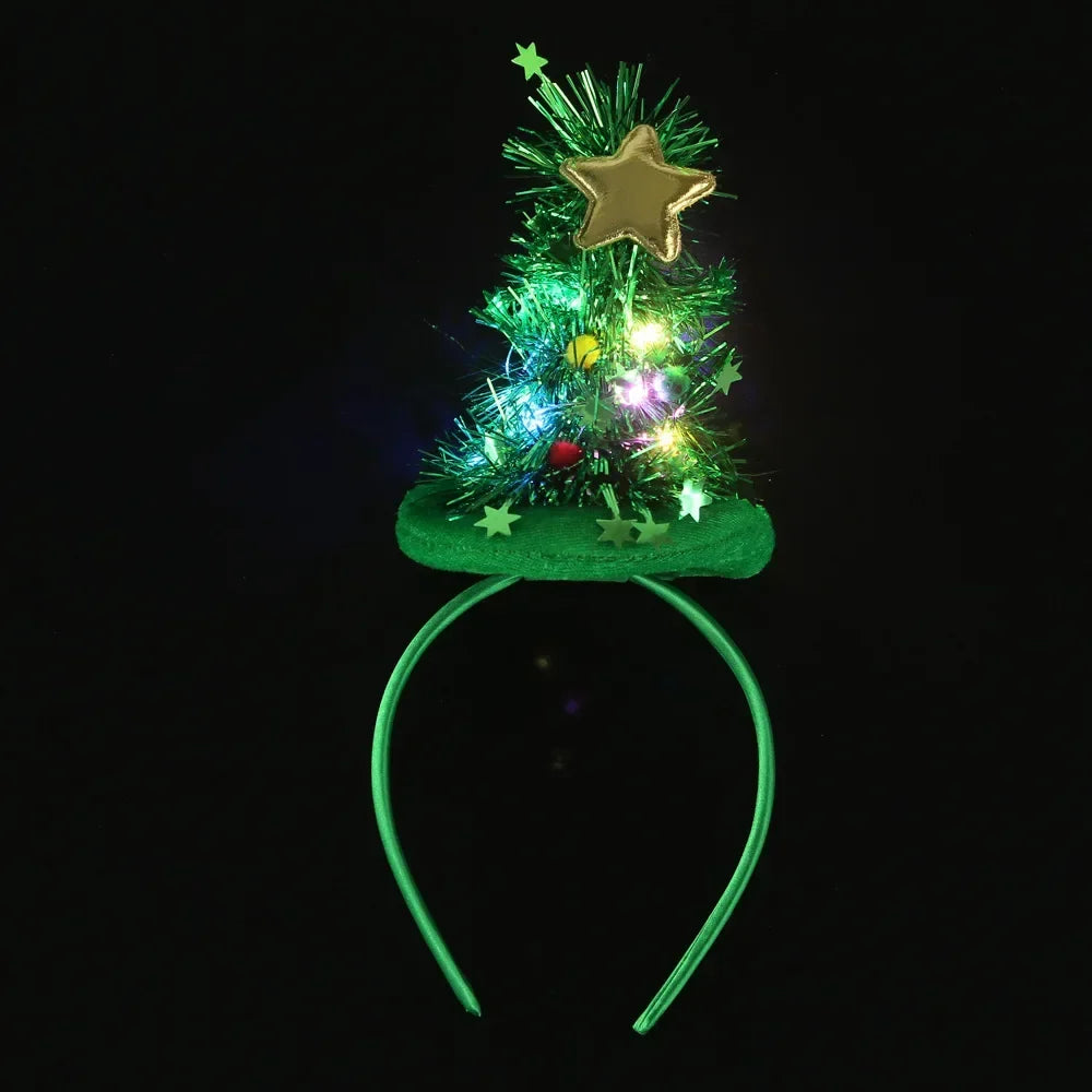 10pcs Adult Kids LED Glow Party Sequin Cat Bunny Crown Flower Headband Halo Light Up Wreath Hairband Birthday Gift Wedding