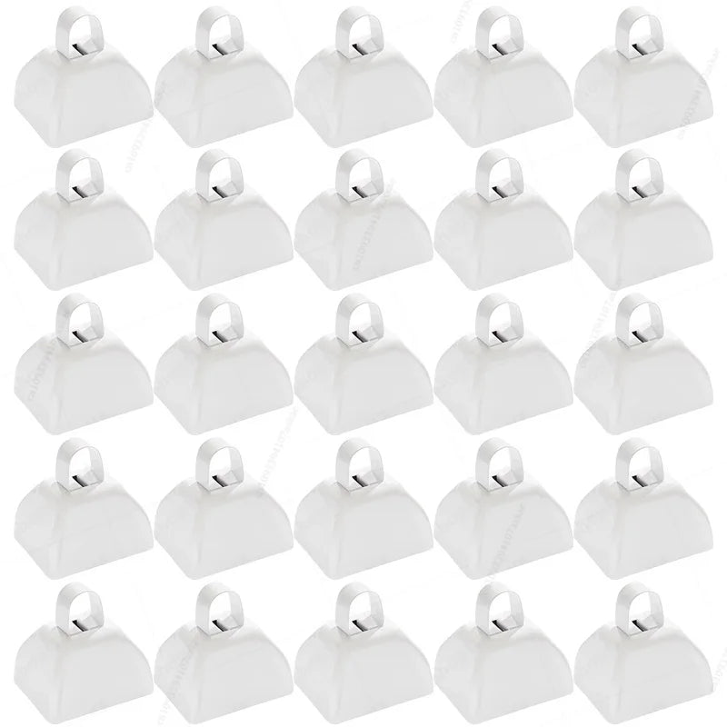 12-100 Pcs Metal Cowbells for Sporting Event 3 Inch Small Noise Makers